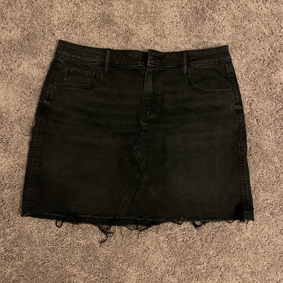 Black Denim Mini Skirt - Picture 2 of 6